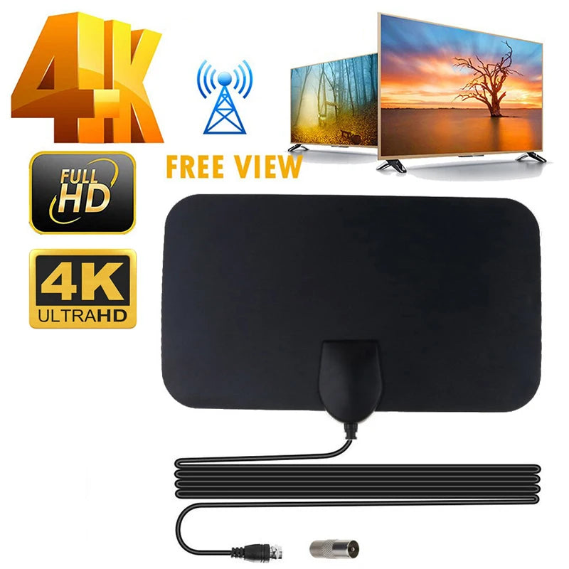 4K HD Indoor TV Antenna with Signal Booster