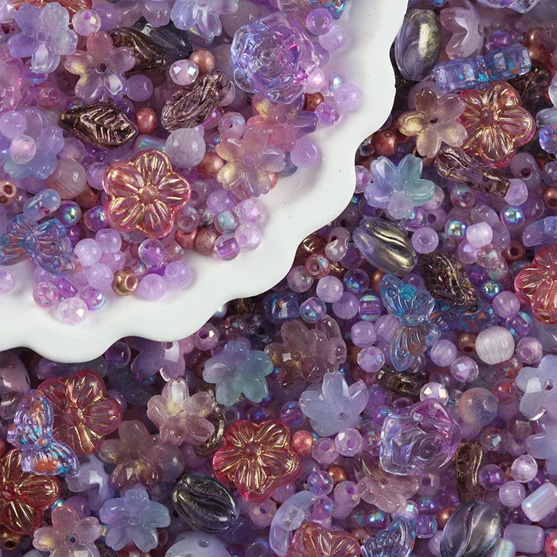 Mixed Glass Beads for DIY Jewelry Making