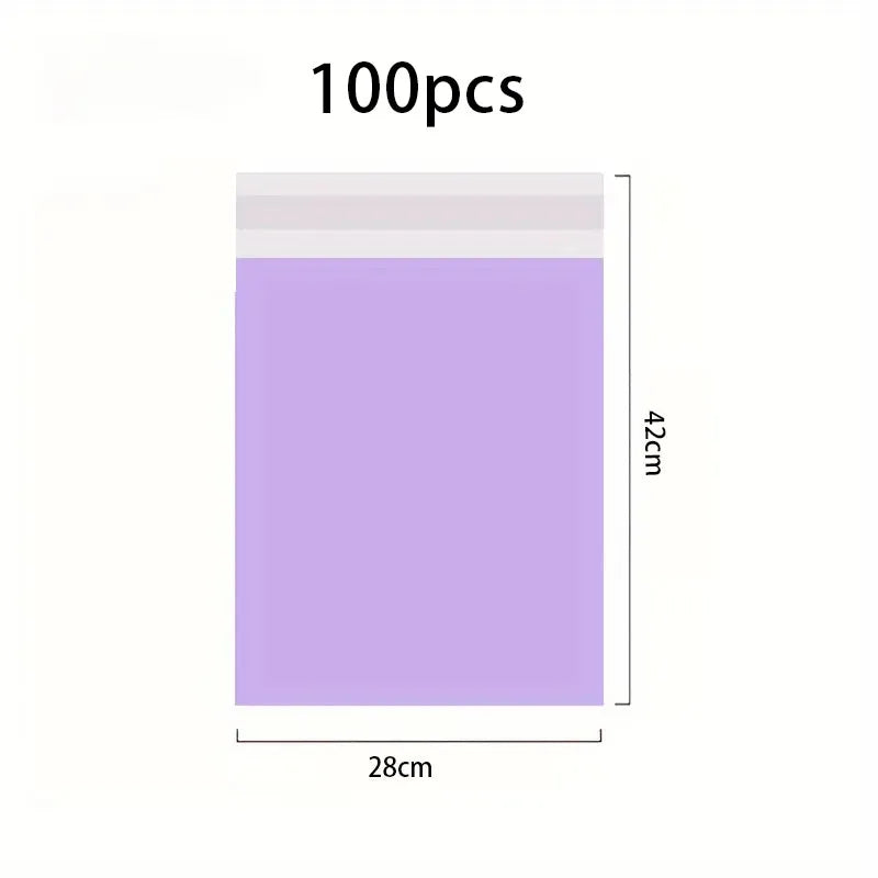 Purple Poly Mailer Envelopes with Self-Seal Adhesive (Set of 100)