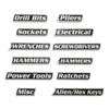 Magnetic Toolbox Organizer Labels Set