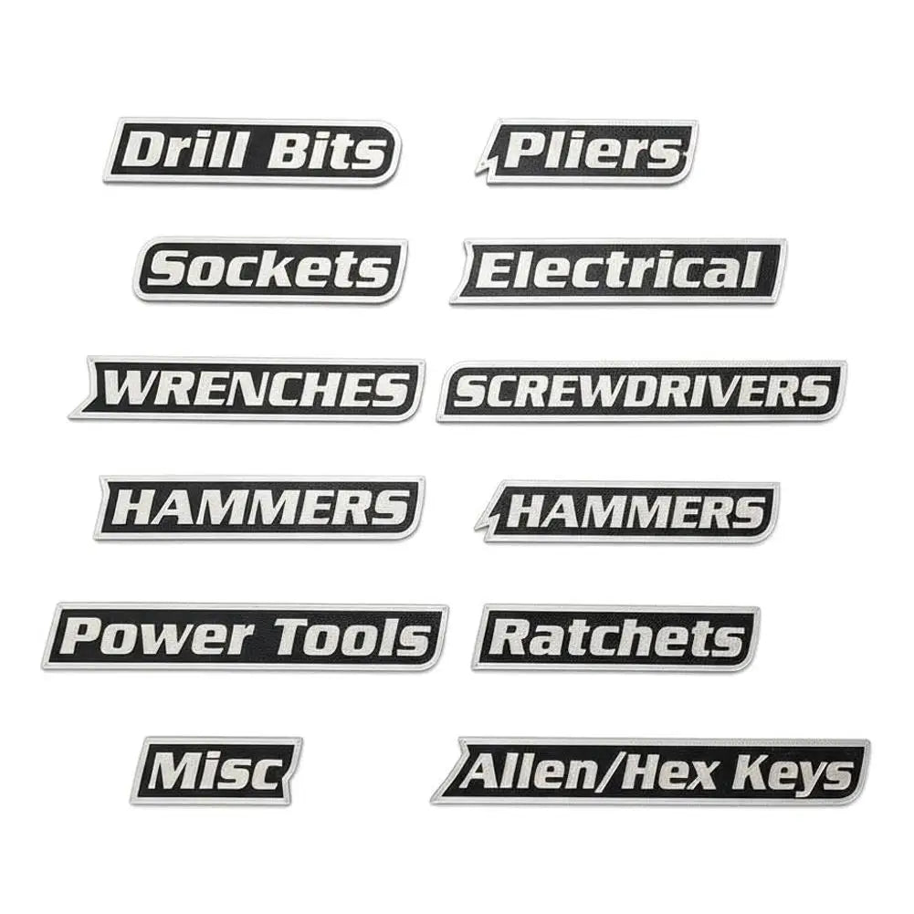 Magnetic Toolbox Organizer Labels Set