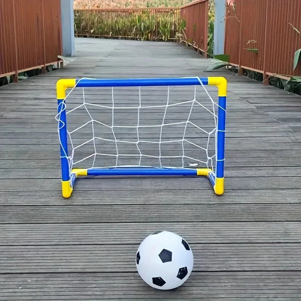 Ensemble de Mini-But de Football Portable avec Ballon et Pompe