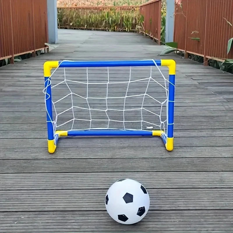 Tragbares Mini-Fußballtor-Set mit Ball und Pumpe