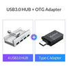 Aluminum USB 3.0 Hub with Clamp Mount for Desktops and Laptops