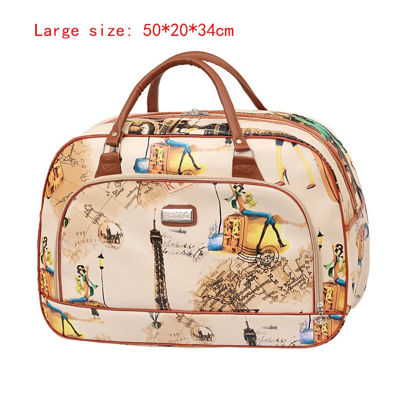 Floral Print Travel Duffle Bag for Women