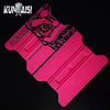 A pink magnetic suede edge squeegee tool is shown against a black background.