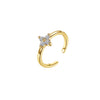 Gold-Plated Geometric Zircon Toe Ring