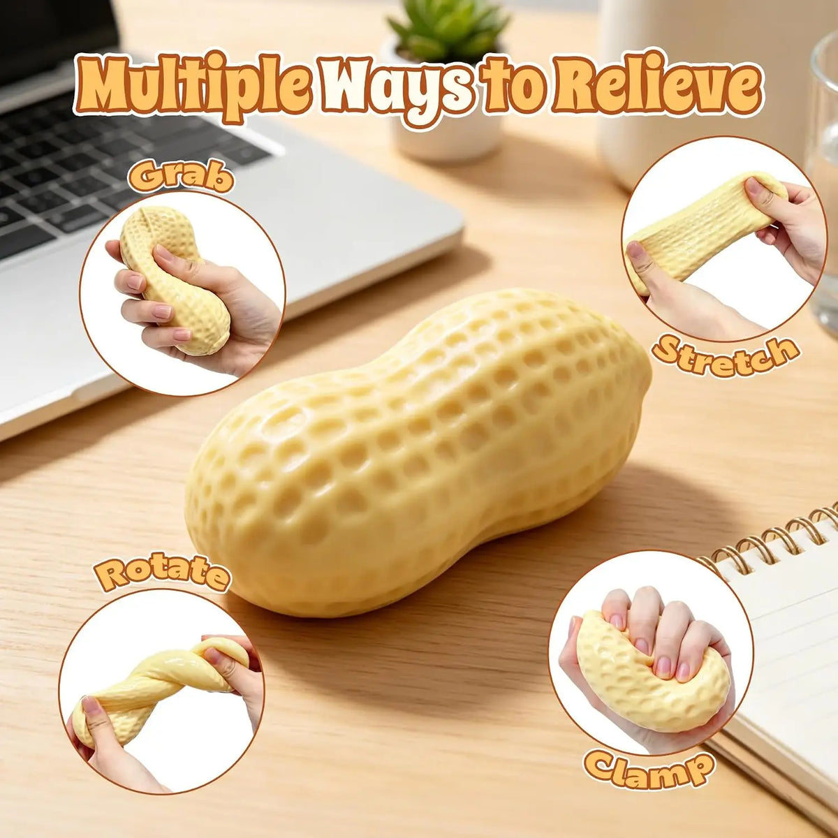 Realistic Peanut Squishy Stress Relief Toy