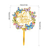 Golden Acrylic Happy Birthday Cake Topper
