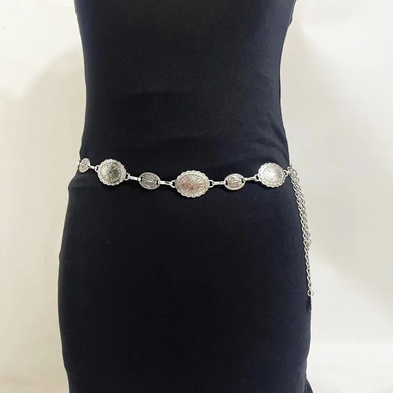 Vintage Gold Sunflower Waist Chain