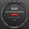 Carbon Fiber Leather Steering Wheel Cover for Infiniti Models