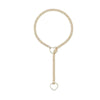 Heart Charm Cuban Link Necklace in Stainless Steel