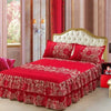 Floral Ruffle Bed Skirt with Matching Pillowcases