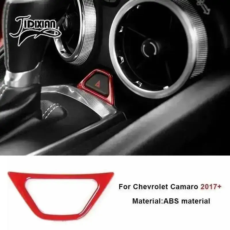 Red ABS material trim kit for Chevrolet Camaro interior and exterior components