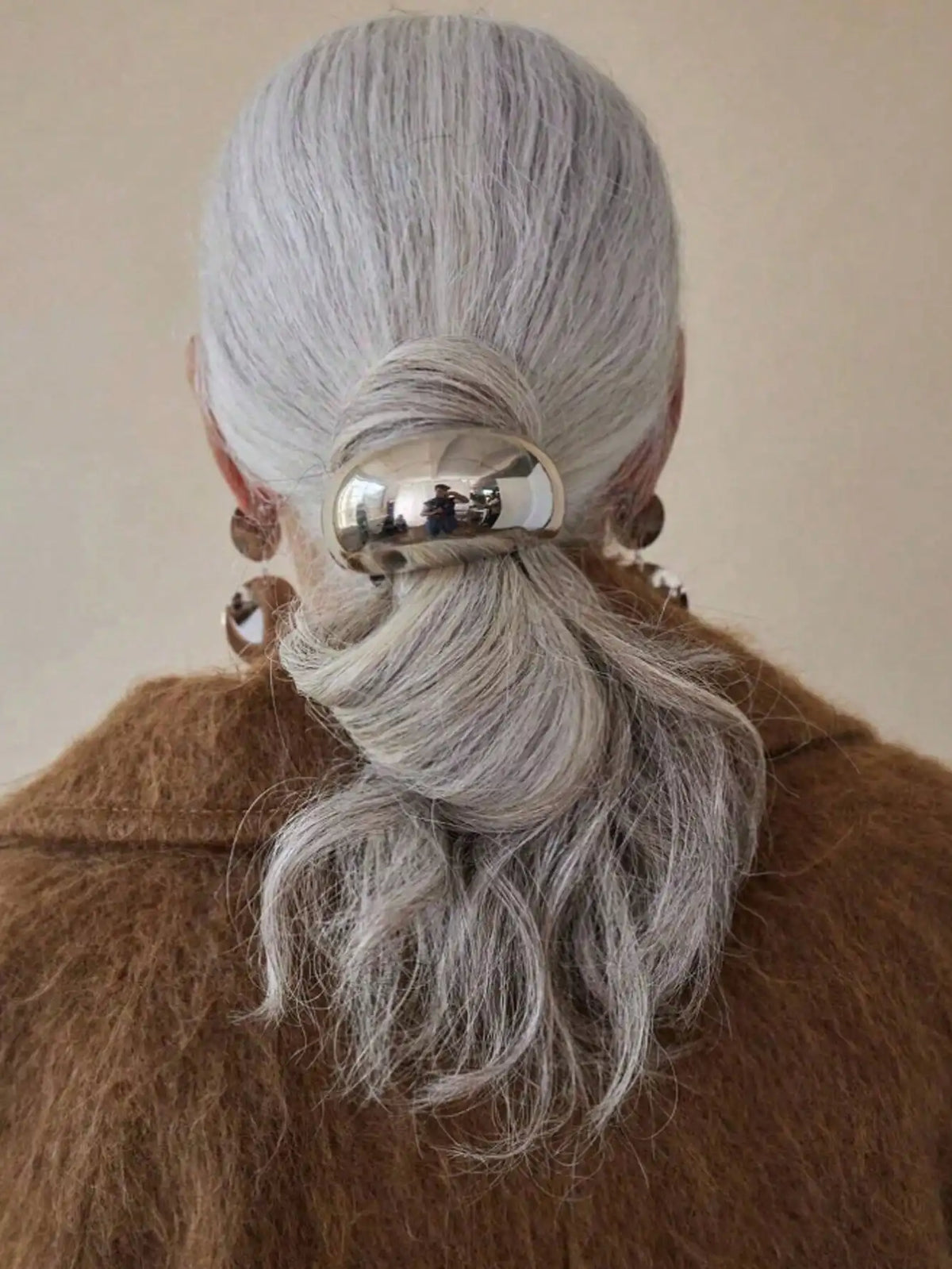Geometric Metal Ponytail Scrunchie