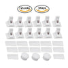 A set of 12 locks and 3 keys for an invisible magnetic cabinet lock system.