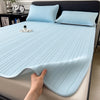 Ice Silk Cooling Bed Pad with Pillowcases – Breathable & Soft Summer Bed Mat