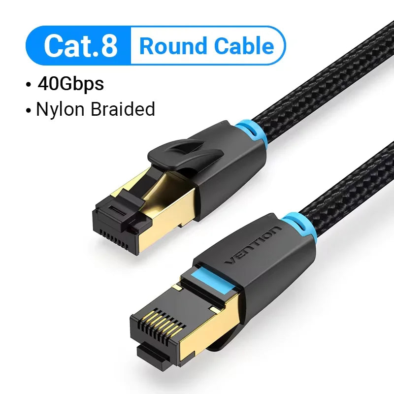 Cat8 Ethernet Cable – 40Gbps High-Speed Network Patch Cord