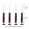 4-Piece Oil Seal Hook Removal Tool Set for O-Rings and Gaskets