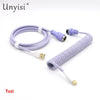 Handcrafted Coiled USB-A to Type-C Cable for Mechanical Keyboards