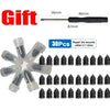 A kit of self-repair rubber tire puncture nails with various sizes and a screwdriver.