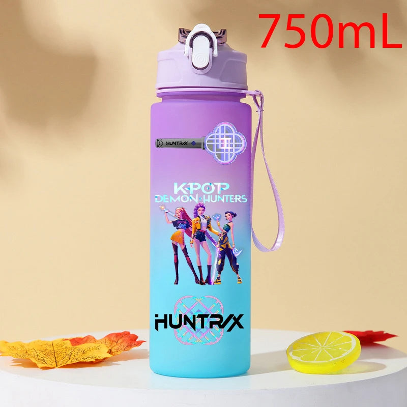 KPOP Demon Hunter 750ml Plastic Water Bottle