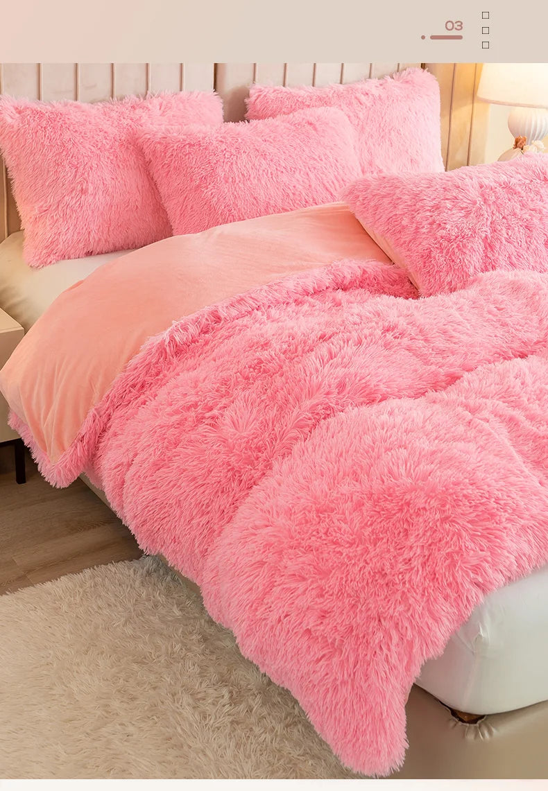 Plush 3-Piece Duvet Cover Set – Ultra-Soft Cozy Bedding