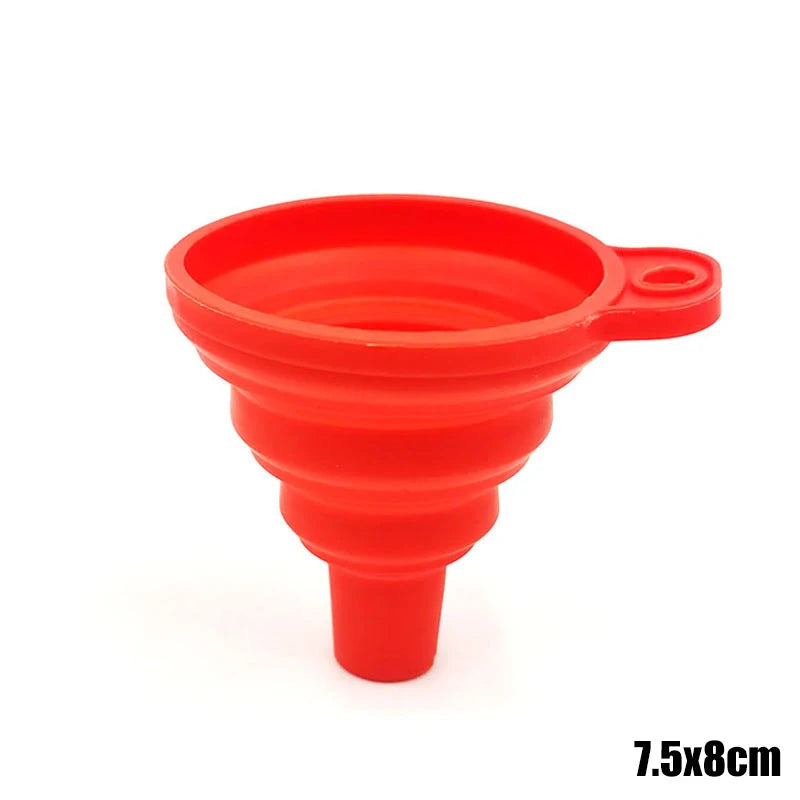 Collapsible Silicone Funnel for Engine Oil and Washer Fluid