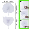 Classic White Folding Paper Hand Fans with Plastic Handles