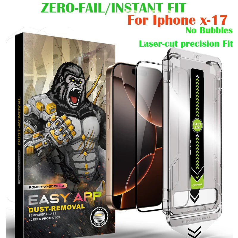 Privacy Screen Protector for iPhone with Auto Dust Removal