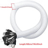 White braided cable sleeve with a 500cm length for desk and home organization