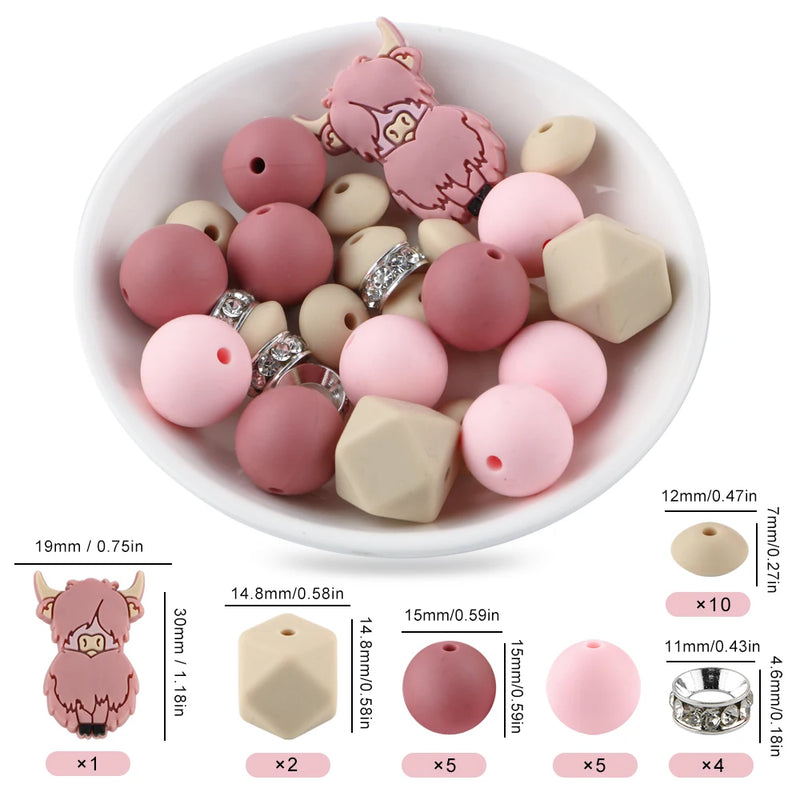 Cartoon Animal Silicone Focal Beads for Jewelry Making