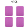 Four purple iron-on fabric patches for clothing repair and DIY decor