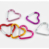 Vibrant Heart-Shaped Carabiner Clips for Keys & DIY Jewelry