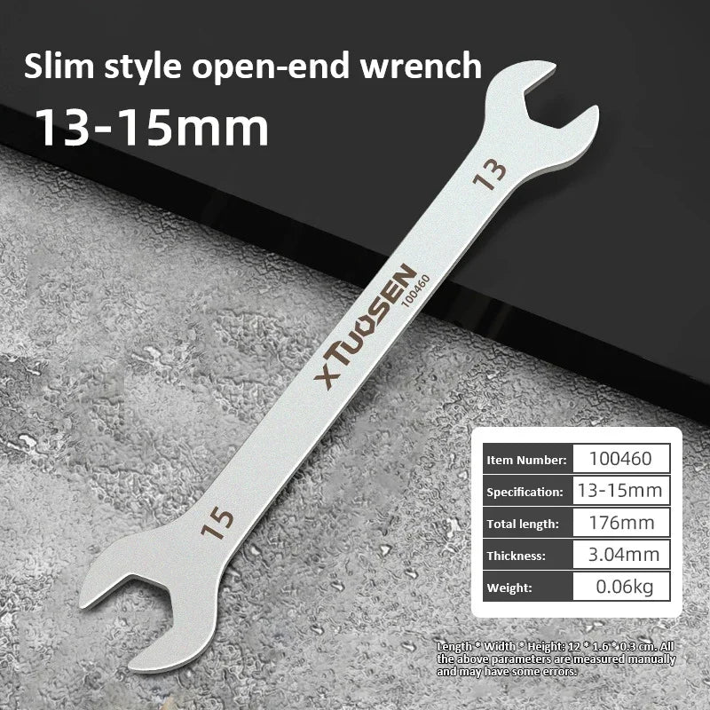 Ultra-Thin Dual-End Open Wrench for Tight Spaces