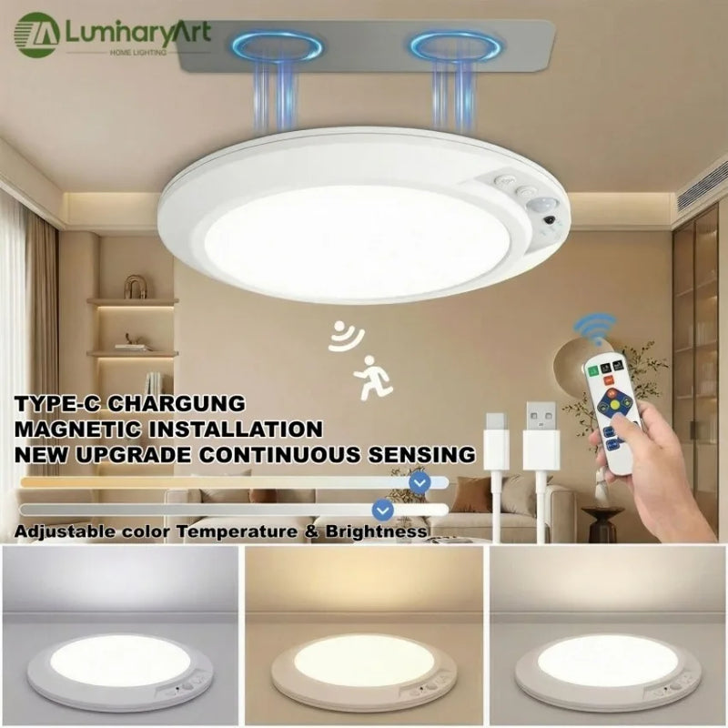Rechargeable Motion Sensor LED Ceiling Light