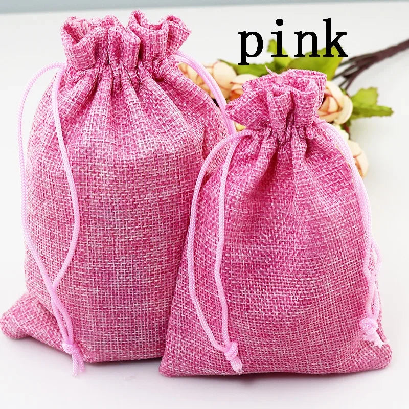 Natural Jute Gift Bags with Drawstring (5 Sizes)