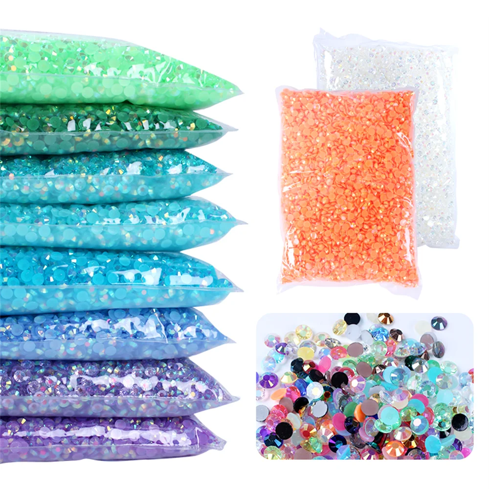 Jelly AB Flatback Resin Rhinestones (2-6mm)