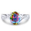 Anillo Encantador de Moissanita con Diseño de Hada en Plata de Ley 925