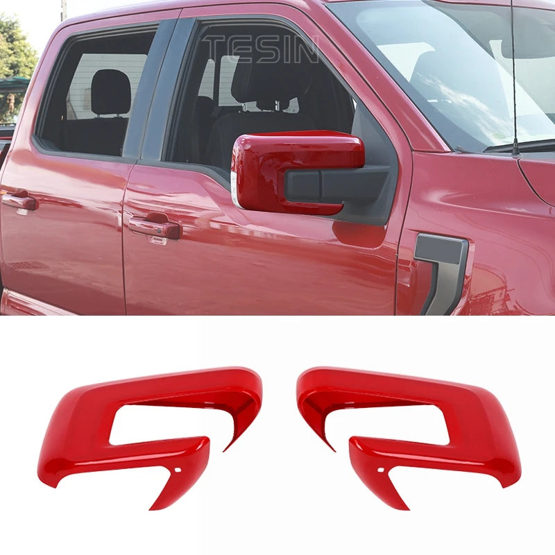 Carbon Fiber Look Mirror Cover for Ford F-150 (2021-2025)