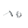 Sterling Silver Leaf Stud Earrings