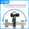 Silver 1/4-inch drive ratchet wrench with a movable head transformation feature