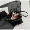 Classic Retro Crossbody Shoulder Bag with Textured Flap