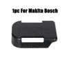 Black wall-mount battery holder for Makita and Bosch 18V power tools