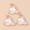 Enamel Rainbow Horse Charms for DIY Jewelry Making