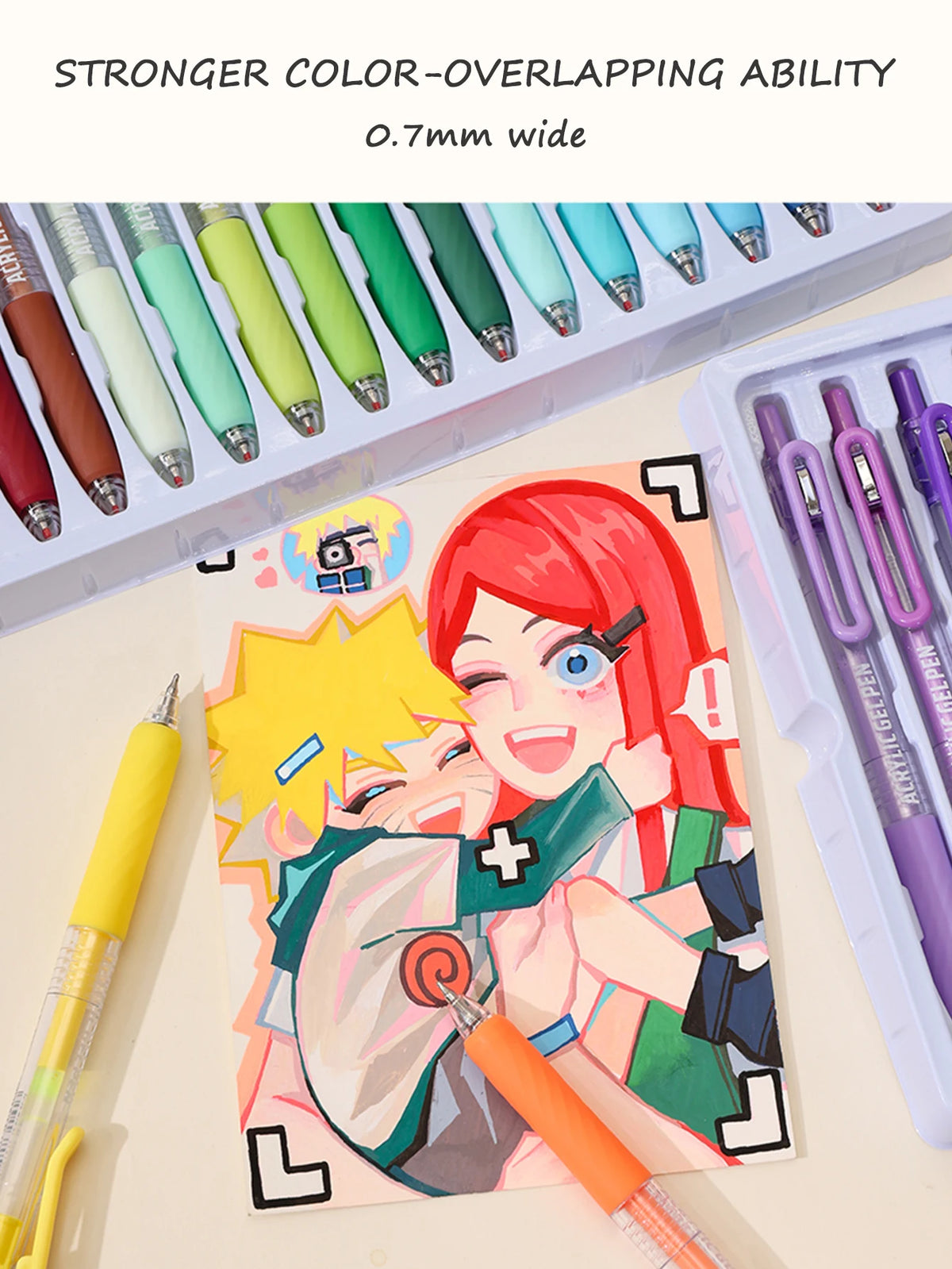 Vibrant Acrylic Gel Pens Set for Art & Writing