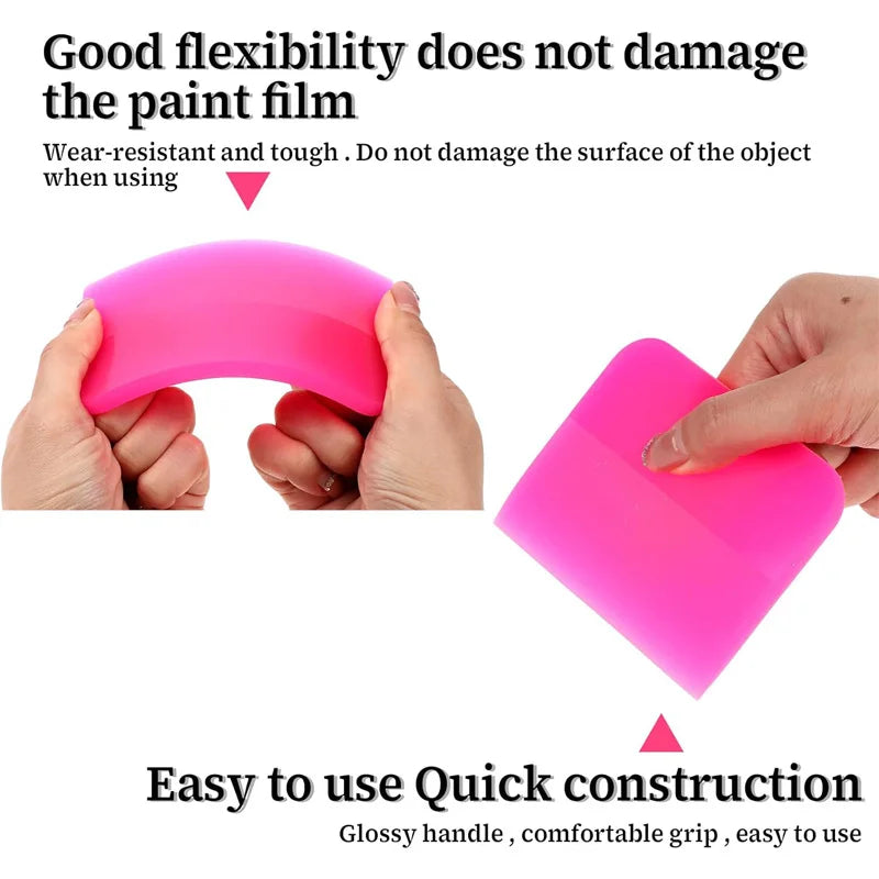 Professional PPF & Vinyl Wrap Squeegee Kit - Soft Rubber Tools for Scratch-Free Application