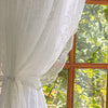 French Lace Sheer Curtains - White Tulle Voile Drapes for Bedroom & Living Room