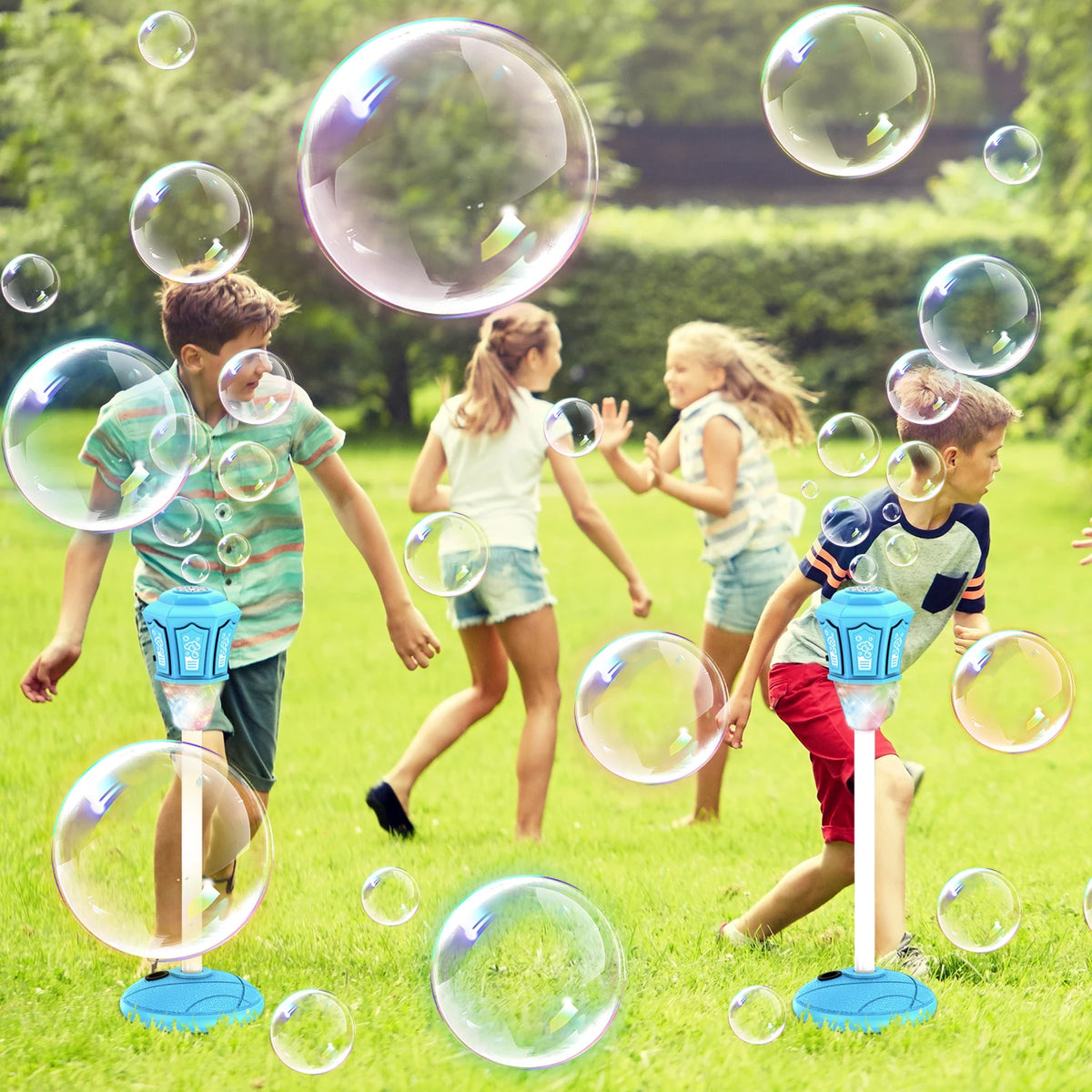 Stand Bubble Machine with Lights & Music for Outdoor Events