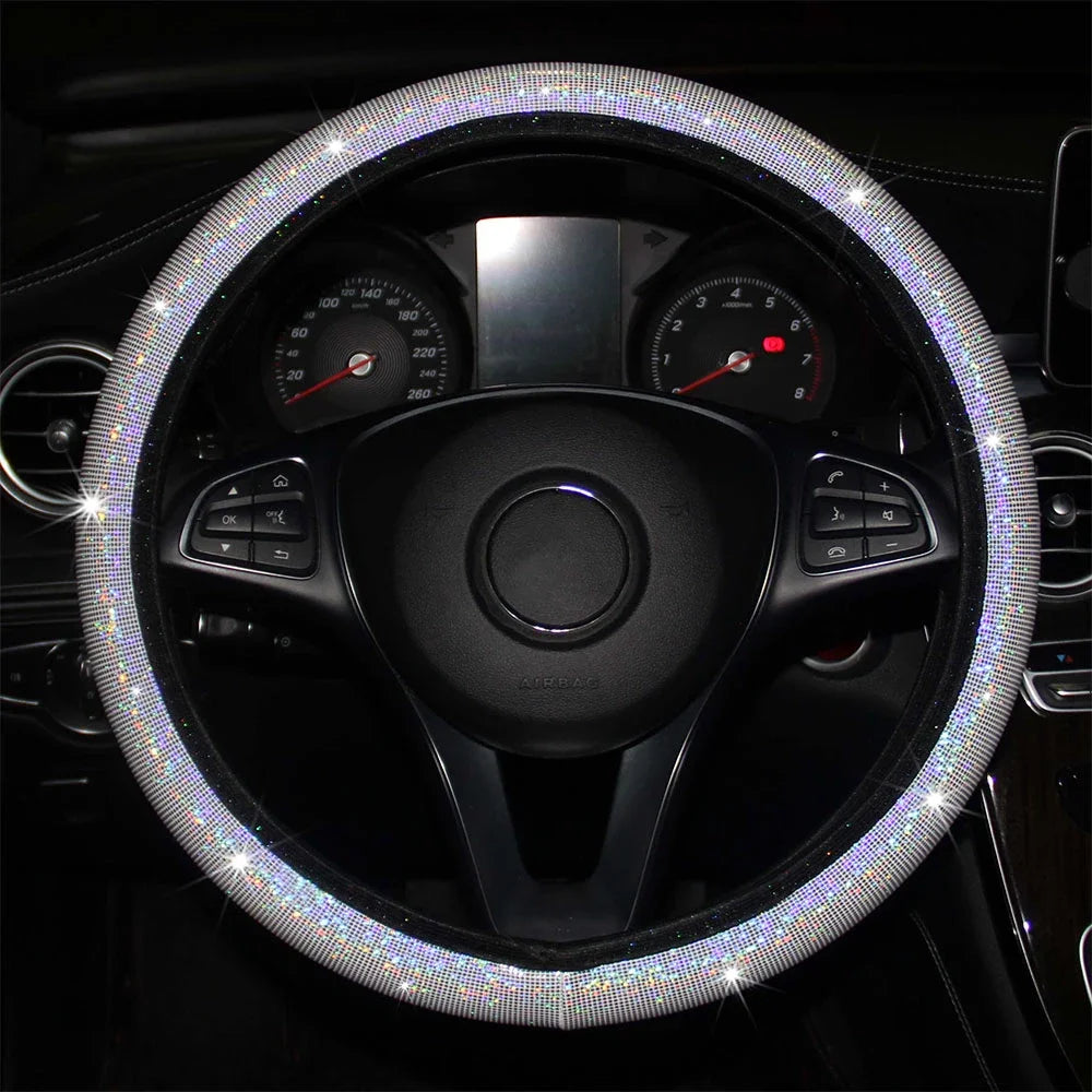 Crystal Diamond Car Steering Wheel Cover